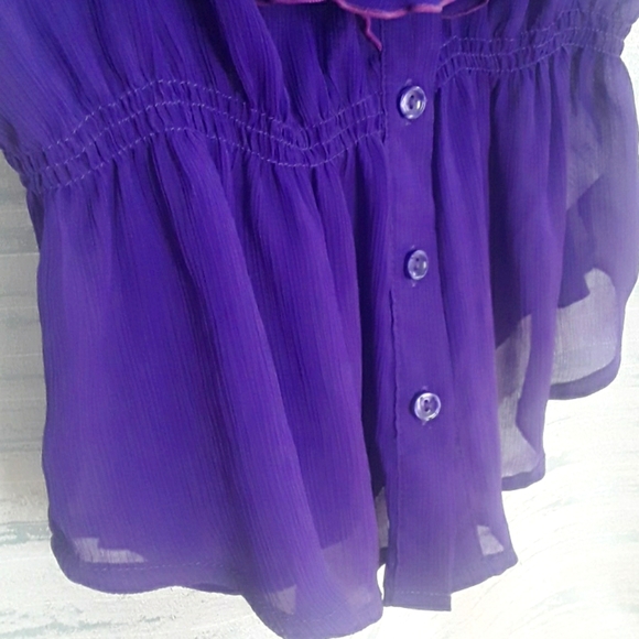 Purple Ruffled Top - Picture 3 of 6